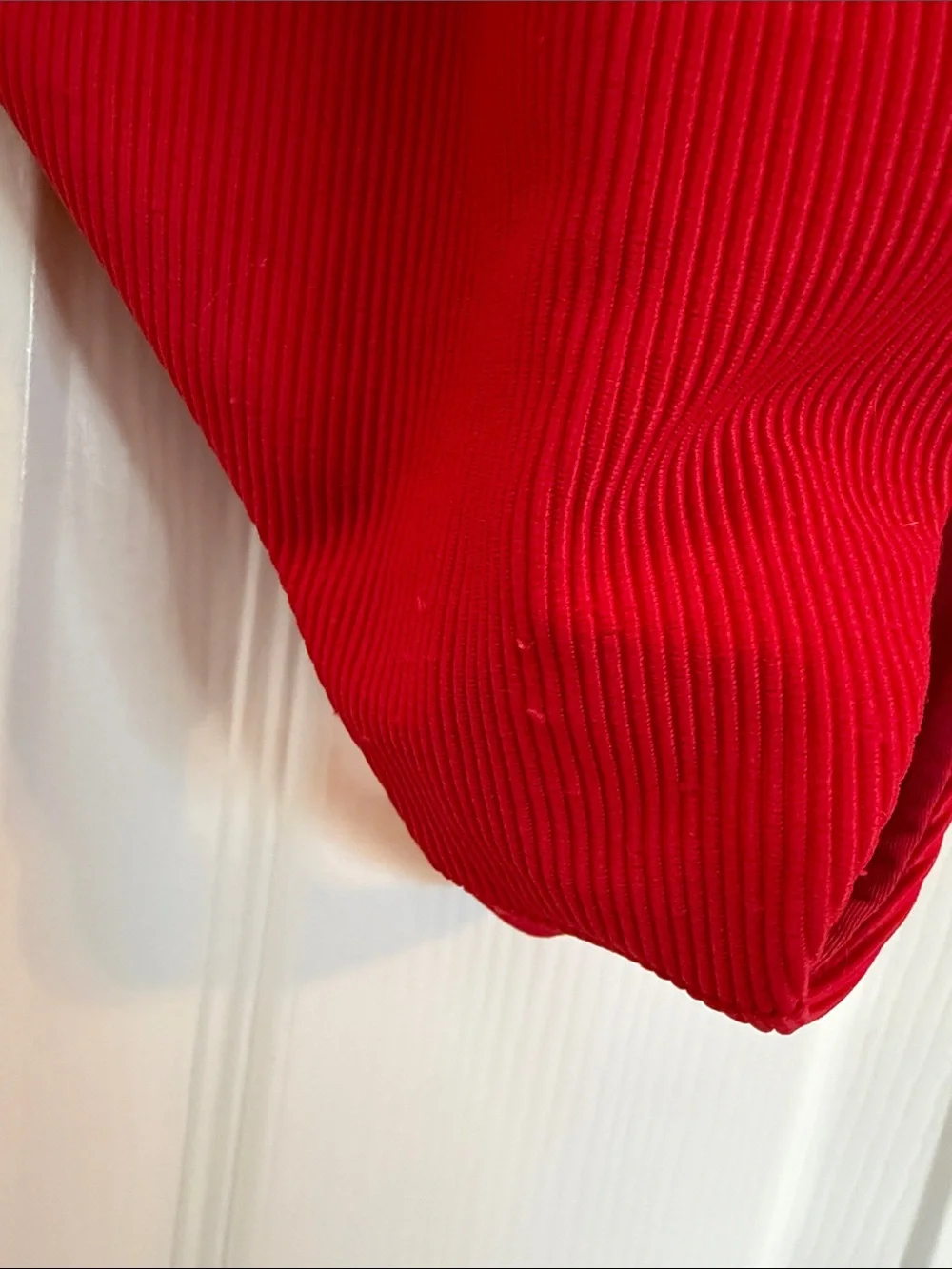Beach Riot Red Ribbed V-Neck One-Piece Swimsuit size large